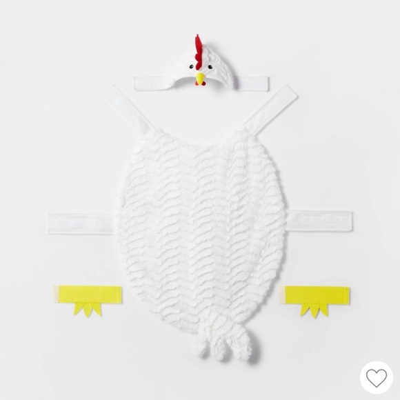 Boots & Barkley Chicken Costume for Dogs - White and Yellow, sz S, 2 available! - Picture 2 of 8